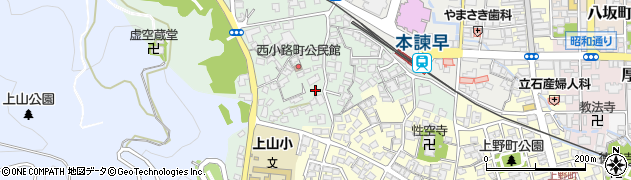 長崎県諫早市西小路町周辺の地図