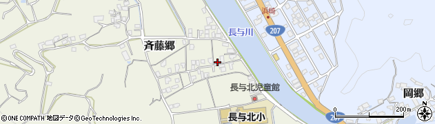 長崎県西彼杵郡長与町斉藤郷553周辺の地図