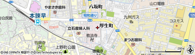 長崎県諫早市上町周辺の地図