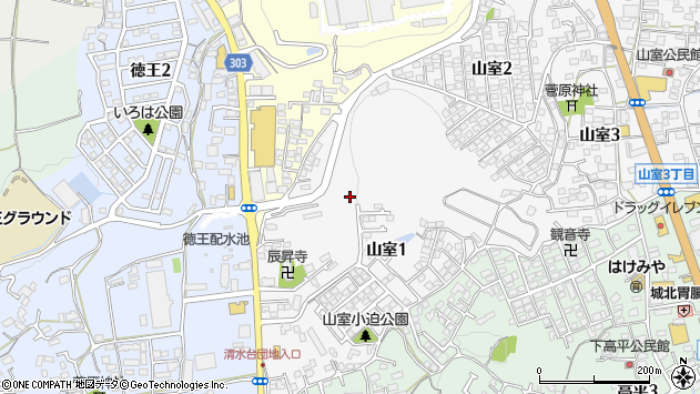 〒860-0084 熊本県熊本市北区山室の地図