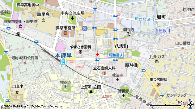 〒854-0013 長崎県諫早市栄町の地図