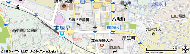 長崎県諫早市栄町周辺の地図