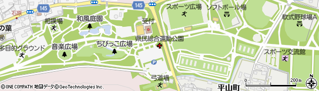 熊本県民総合運動公園周辺の地図