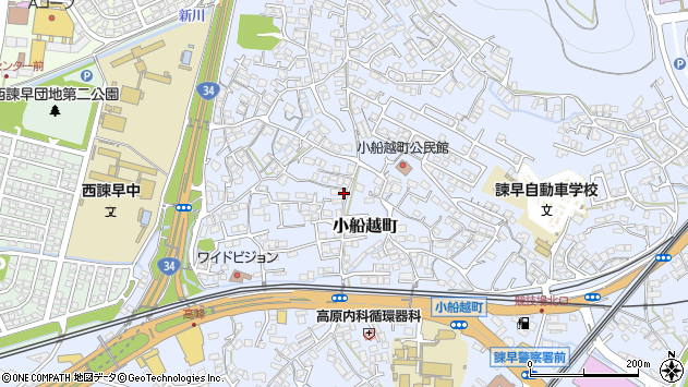 〒854-0062 長崎県諫早市小船越町の地図