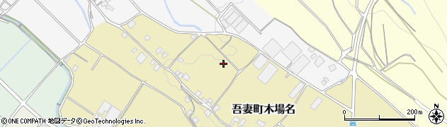 長崎県雲仙市吾妻町木場名周辺の地図