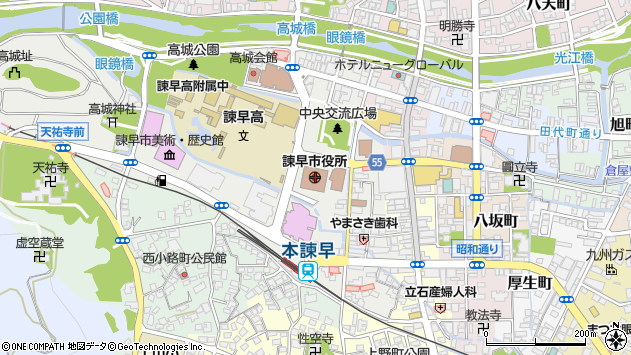 〒854-0000 長崎県諫早市（以下に掲載がない場合）の地図