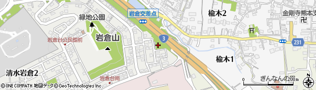 岩倉山東公園周辺の地図