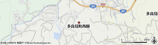 長崎県諫早市多良見町西園周辺の地図