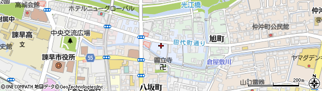 長崎県諫早市東本町周辺の地図