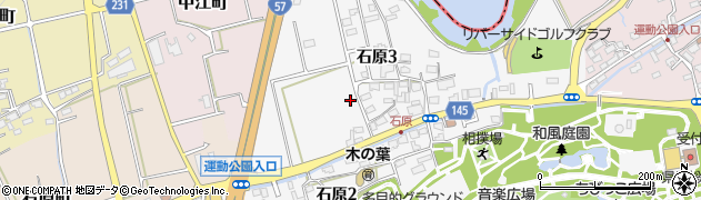熊本県熊本市東区石原周辺の地図