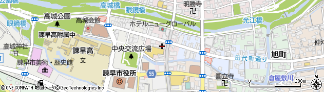長崎県諫早市本町周辺の地図
