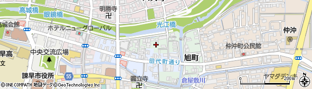 長崎県諫早市旭町周辺の地図