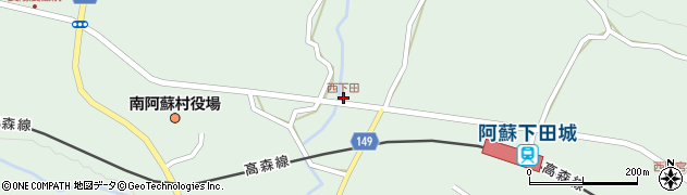 西下田周辺の地図