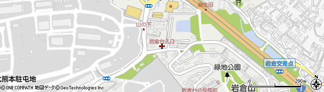 岩倉台入口周辺の地図