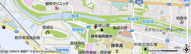 長崎県諫早市高城町周辺の地図