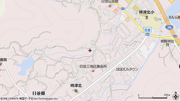 〒851-2108 長崎県西彼杵郡時津町日並郷の地図