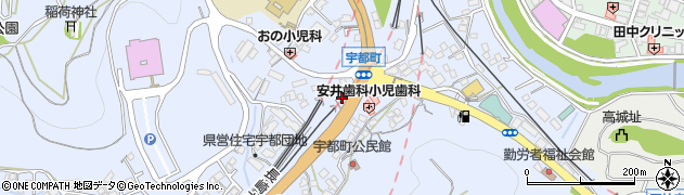 長崎県諫早市宇都町周辺の地図
