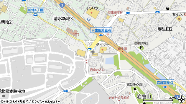 〒861-8081 熊本県熊本市北区麻生田の地図