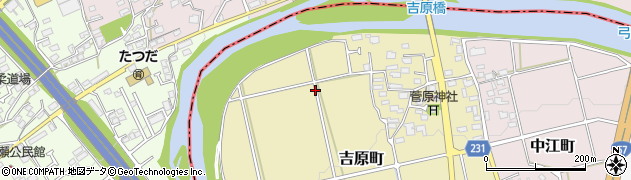 熊本県熊本市東区吉原町周辺の地図