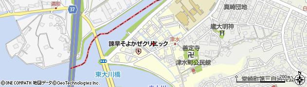 長崎県諫早市津水町21周辺の地図