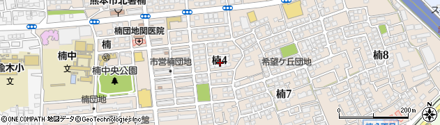 熊本県熊本市北区楠周辺の地図