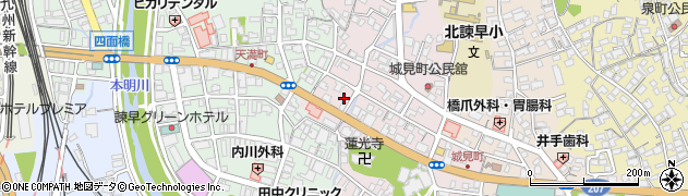 長崎県諫早市城見町12-8周辺の地図