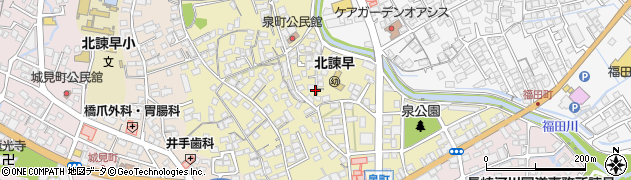 長崎県諫早市泉町周辺の地図