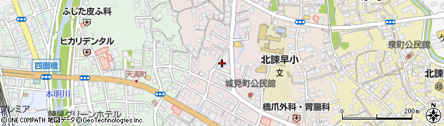 長崎県諫早市城見町周辺の地図