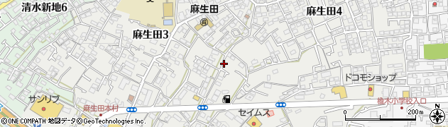 熊本県熊本市北区麻生田周辺の地図