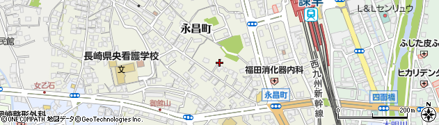 長崎県諫早市永昌町周辺の地図