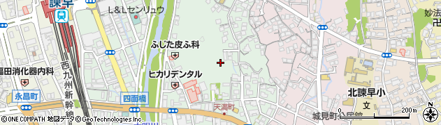 長崎県諫早市天満町周辺の地図
