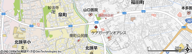 諫早福田簡易郵便局周辺の地図