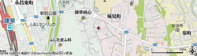 長崎県諫早市城見町1周辺の地図