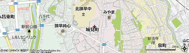 長崎県諫早市城見町34周辺の地図