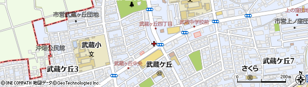 熊本北合志警察署武蔵楠交番周辺の地図