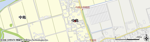 熊本県大津町（菊池郡）中島周辺の地図