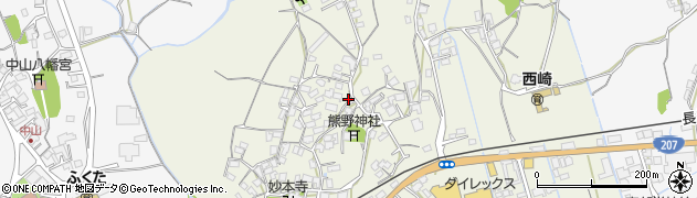 長崎県諫早市小豆崎町周辺の地図