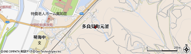 長崎県諫早市多良見町元釜周辺の地図
