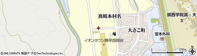 長崎県諫早市真崎本村名周辺の地図
