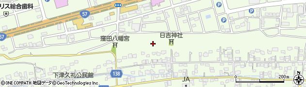 熊本県菊陽町（菊池郡）津久礼周辺の地図