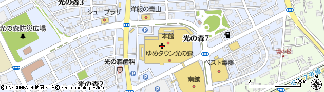 丸亀製麺 ゆめタウン光の森店周辺の地図