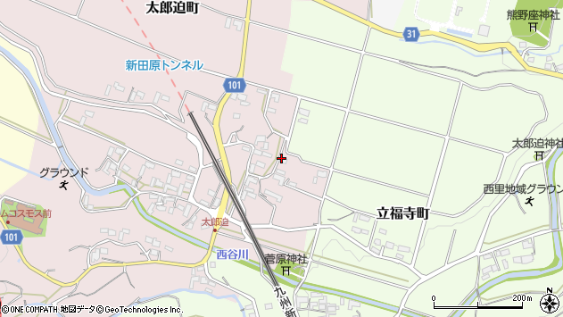 〒861-5532 熊本県熊本市北区太郎迫町の地図