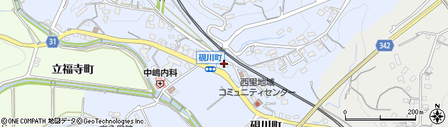 セブンイレブン熊本硯川町店周辺の地図