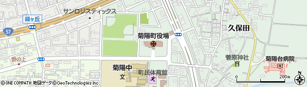 菊陽町役場農業委員会　事務局周辺の地図