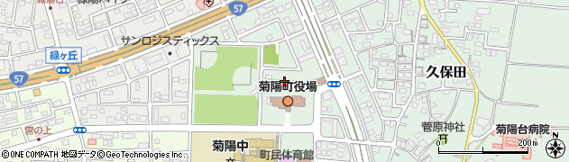菊陽町役場　環境生活課周辺の地図