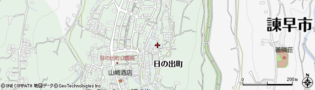 長崎県諫早市日の出町周辺の地図