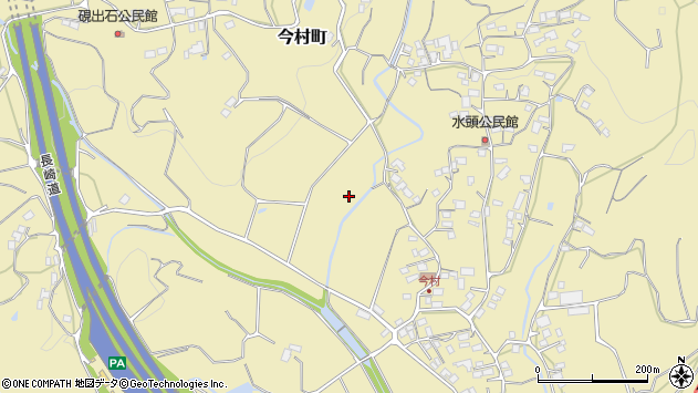 〒856-0843 長崎県大村市今村町の地図