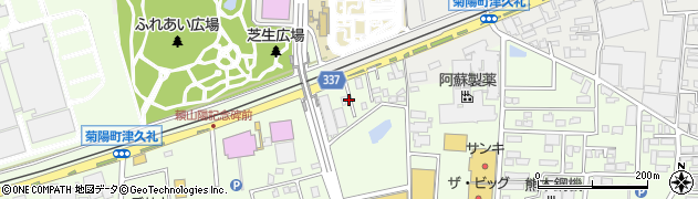 熊本菊陽線周辺の地図