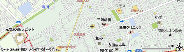 西松屋熊本合志店周辺の地図