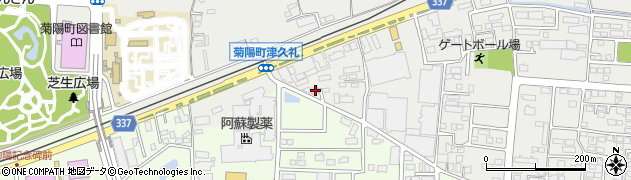 熊本県菊池郡菊陽町原水1341-21周辺の地図